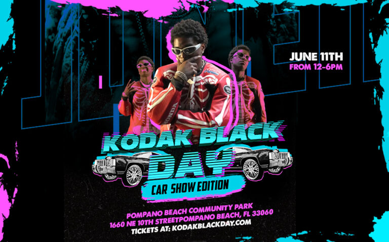 2nd Annual Kodak Black Day: Car Edition is Set for Sunday, June 11, 2023, at Pompano Community Park