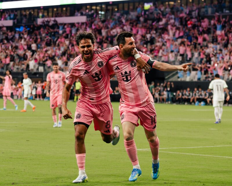 Lionel Messi controlling the ball during Inter Miami vs Austin FC MLS match