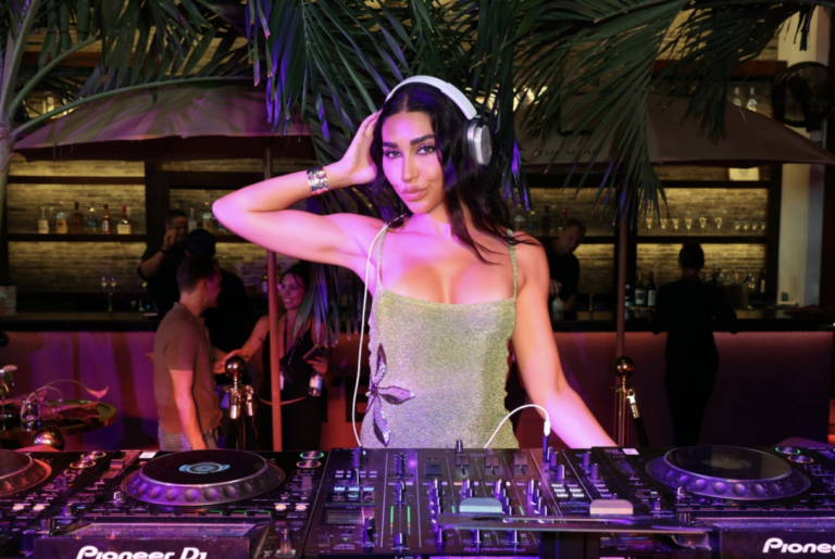 Chantel Jeffries DJ’s White Fox Presents: La Tropica at Miami Swim Week wearing White Fox
